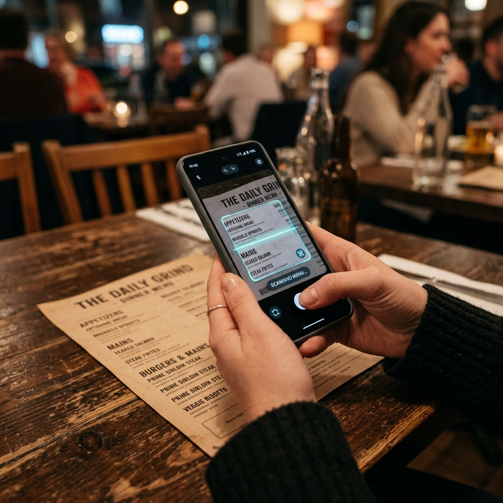 Restaurant Bestellseite auf Smartphone